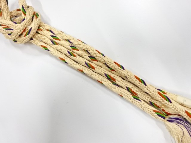 JAPANESE KIMONO / UNUSED HAND-TIED OBIJIME